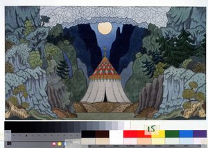 Disegno preparatorio per la scenografia dell