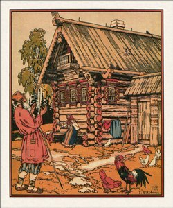 Illustrazione per La fiaba del pescatore e del pesce da Ivan Yakovlevich Bilibin