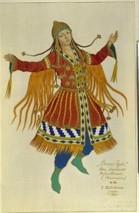 Una danzatrice sciamana polovtsiana da Ivan Yakovlevich Bilibin
