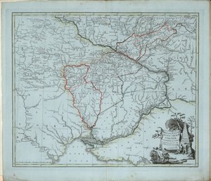 Mappa generale del Governatorato di Novorossiysk, 1779 da Ivan Ivanovich Islenyev
