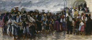 Mendicanti alla chiesa da Ivan Ivanovich Tvorozhnikov