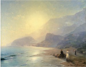 Alexander Pushkin e la Principessa Maria Raevskaya vicino a Gurzuf, 1886