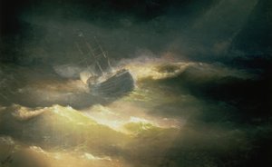La nave Maria nella tempesta da Ivan Konstantinovich Aivazovsky