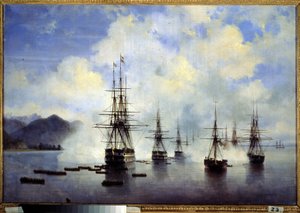 Lo sbarco del generale Nikolai Nikolaievitch Raievski a Subashi (Ucraina), luglio 1839. Episodio della conquista del Caucaso da Ivan Konstantinovich Aivazovsky
