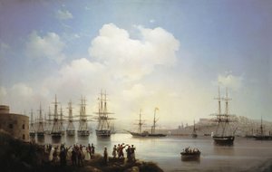 Squadrone russo nel raid di Sebastopoli, 1846 da Ivan Konstantinovich Aivazovsky