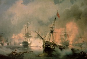 La battaglia di Navarino, 20 ottobre 1827 da Ivan Konstantinovich Aivazovsky
