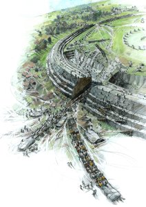 Costruzione del Cerchio di Pietre di Avebury, Wiltshire, III millennio a.C., c1990-2010