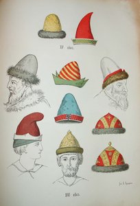 Copricapo russo del XV e XVI secolo, 1850-1852 da Ivan Mikhaylovich Snegirev