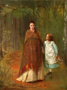 Nel parco. Ritratto della moglie e della figlia dell