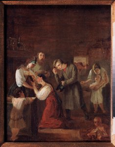 La benedizione della giovane coppia prima del matrimonio da Ivan Petrovich Orlov