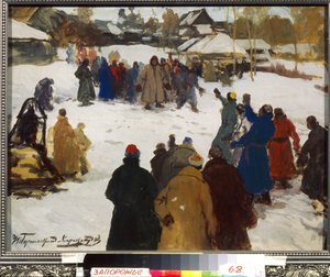 Lotta di figure. (Lotta a pugni), 1910 circa (tempera su cartone)