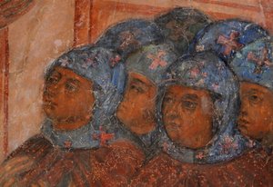 Affresco nella Cattedrale della Nostra Signora del Segno, Novgorod, inizio XVIII sec. da Ivan Yakovlevich Bakhmatov