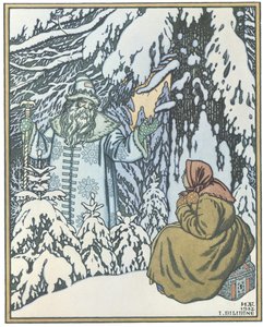 Illustrazione per la fiaba Morozko, 1932 da Ivan Yakovlevich Bilibin