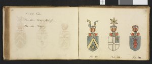 Illustrazione tratta da un archivio privato nella Biblioteca Nazionale intitolata Insignia quædam virorum illustrium in Norvegia quodam habitantium di Iver Nielssøn Hirtzholm da Iver Hirtzholm