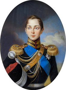 Miniatura dello Zarevich Alexander Nikolaevich di Russia. da Iwan Winberg