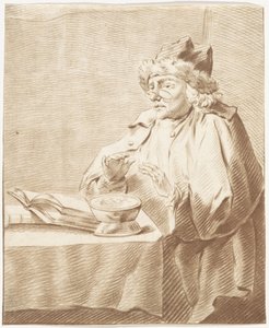 Ritratto di Jurraan Buttner vicino a un braciere da Izaak Jansz. de Wit
