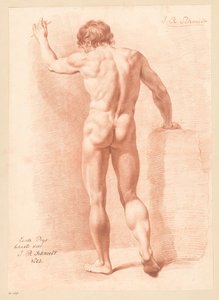 Nudo maschile in piedi, visto di schiena (1° premio 1805) da Izaak Riewert Schmidt