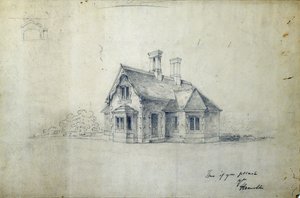 Casa della stazione, c.1850 da J.A. Davies