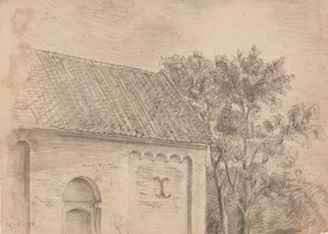 Architettura ecclesiastica con alberi