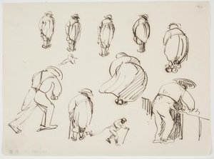 Studi di figure di spalle da J.A. Jerichau