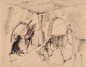 Bozza per il dipinto "Ecuba" da J.A. Jerichau