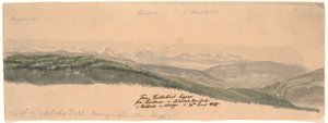 Da Koldekind direttamente dalle colline nella valle di Norde Oure a Valdres in Norvegia da Johan Christian Dahl