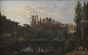 Le rovine del castello a Tharandt da Johan Christian Dahl