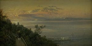 Vista dalle colline sopra Castellamare a Napoli da Johan Christian Dahl