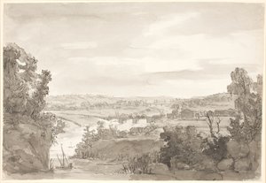 Veduta di Kongsberg, Norvegia da Johan Christian Dahl
