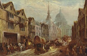 Ingresso al cortile della locanda La Belle Sauvage, Ludgate Hill, Londra da J.C. Maggs