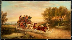 La carrozza postale Oxford-Londra, 1883 da J.C. Maggs