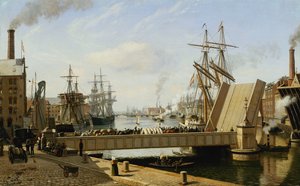 Una vista di Copenaghen con il Knippelsbro da J.E. Carl Rasmussen