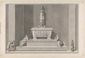 Monumento funebre di Federico V nella Cattedrale di Roskilde da J.F. Clemens