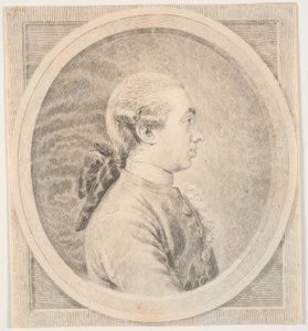 Ritratto maschile. Profilo a sinistra da J.F. Clemens
