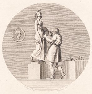 Sergel lavora nel suo atelier da J.F. Clemens