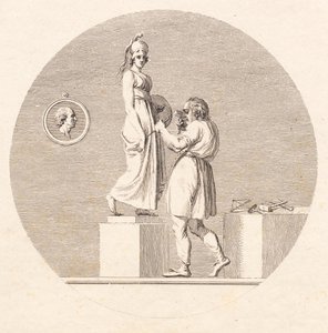 Sergel lavora nel suo atelier da J.F. Clemens
