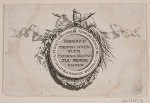 Vignetta con medaglia da J.F. Clemens