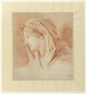 Testa di una donna con fazzoletto, di lato da J.H. Tak