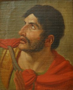 Guerriero antico. Studio della testa da J.L. Lund