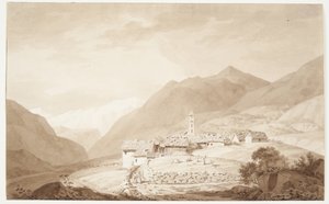 Il villaggio di Airolo nelle Alpi