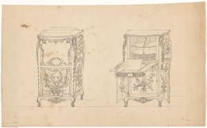 Due secretaire da J.L. Th. Baijer (attributed to)