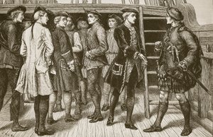 Il Giovane Pretendente e i Capi delle Highland a bordo della 