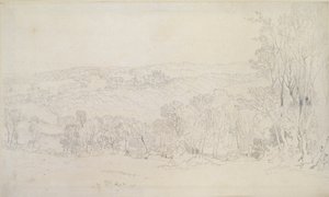 Veduta lontana del parco del castello di Lowther da Joseph Mallord William Turner