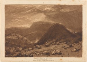 Hind Head Hill, pubblicato 1811 da Joseph Mallord William Turner