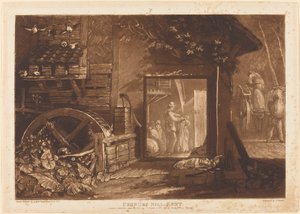 Mulino di Pembury, Kent, pubblicato 1808 da Joseph Mallord William Turner