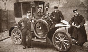 Primo taxi a Liverpool, Merseyside, 1906 da JP Wood