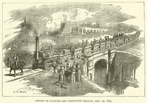 Apertura della Ferrovia Stockton e Darlington, 27 settembre 1825 da J.R. Brown