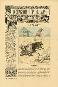 Illustrazione di J. Blass (1847-1892) in Menagerie Republicaine Galleria umoristica dei principali personaggi della Terza Repubblica da J. (1847 1892) Blass