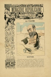 Illustrazione di J. Blass (1847-1892) in Menagerie Republicaine Galleria umoristica dei principali personaggi della Terza Repubblica, n. 40 da J. (1847 1892) Blass