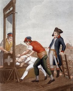 Maximilien Marie Isidore de Robespierre alla ghigliottina da J. (after) Beys